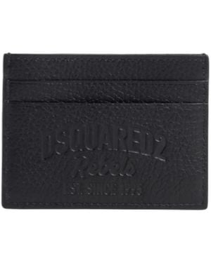 DSquared² Rebels Embossed Card Holder - Black