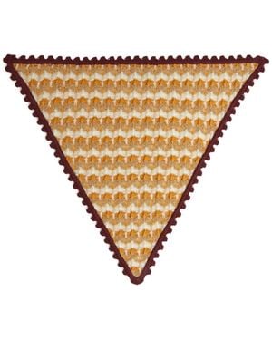 La DoubleJ Bufanda De Ganchillo Con Forma Triangular - Blanco