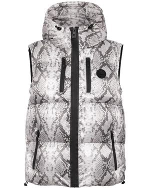 Philipp Plein フーデッドベスト - グレー