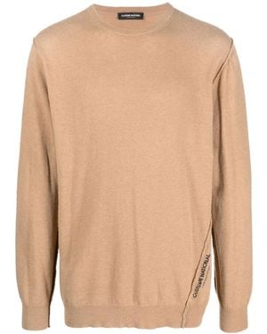 CoSTUME NATIONAL Pull En Maille À Logo Brodé - Natural