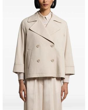 Peserico Double-Breasted Jacket - Natural