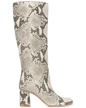 Red(V) Stivali Con Effetto Pelle Di Serpente - Bianco