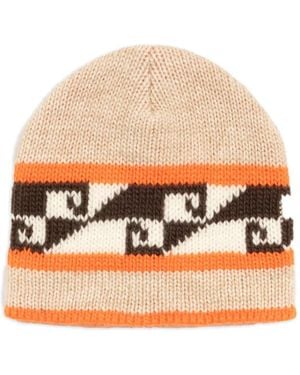 Stussy Wave Print Skullcap Hat - Orange