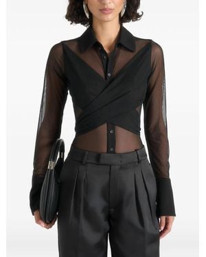 Manière De Voir Body À Effet De Transparence Et Détail Croisé - Black
