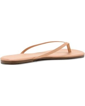 TKEES Lily Leather Thong Sandals - Natural