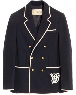 Valentino Garavani Vgパッチ ダブルジャケット - ブラック