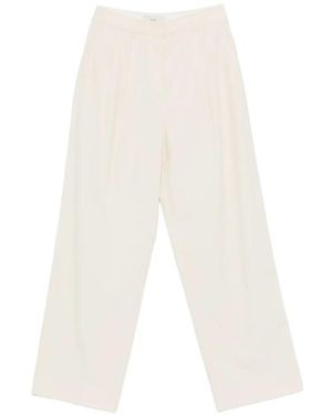 DUNST Pantalones Plisados - Blanco