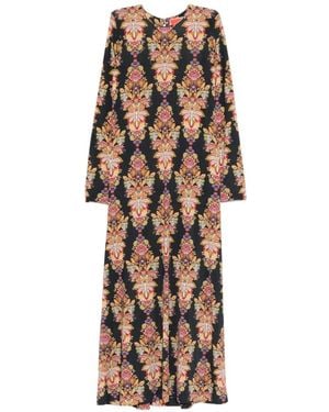 La DoubleJ Long-Sleeve Floral Dress - White