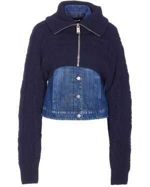 Dondup Chaqueta vaquera con paneles - Azul