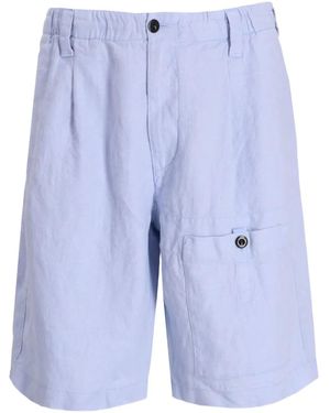 C.P. Company Elasticated-Waist Bermuda Shorts - Blue