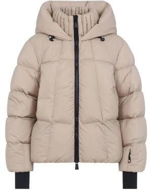 Moncler Zip-Up Parka Coat - Natural