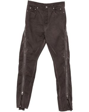 Rick Owens Zip-Detail Straight-Leg Jeans - Gray