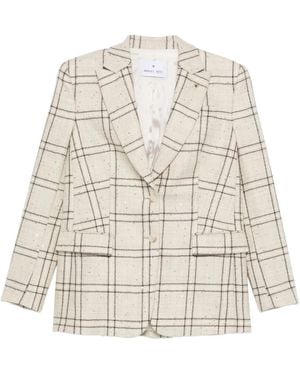 Manuel Ritz Check-Print Blazer - Natural