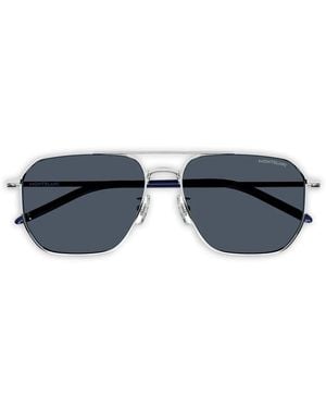 MONT BLANC EYEWEAR Square-Frame Sunglasses - Blue