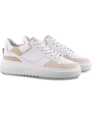 Kennel & Schmenger Leather panelled sneakers - Blanco