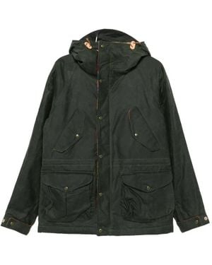 Ceccarelli Waxed Hooded Coat - Green