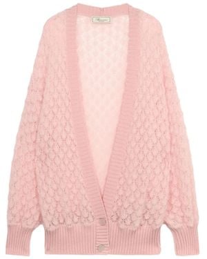 Blumarine Textured Cardigan - Pink