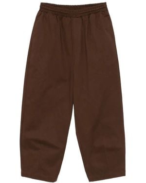 Imperial Elasticated-Waist Wide-Leg Trousers - Brown