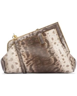 Fendi Small First Clutch Bag - Brown
