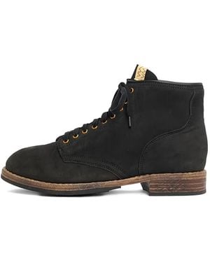 Visvim Round-Toe Lace-Up Boots - Black