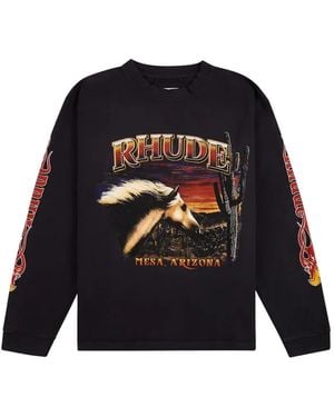 Rhude Mesa Stallion Graphic-Print Jumper - Black