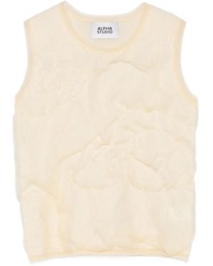 Alpha Studio Quilted Top - Natural