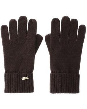 Herno Stocking-Stitch Cashmere Gloves - Black