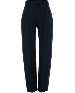 McQueen Pleated Wool Trousers - Blue