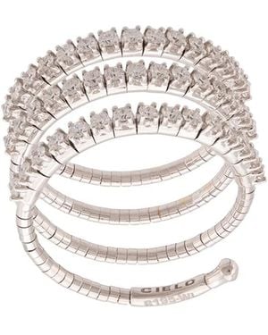 Mattia Cielo 18Kt 'Rugiada' Weißgoldring Mit Diamanten - Mettallic