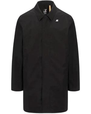K-Way Kenley Logo-Print Rain Coat - Black