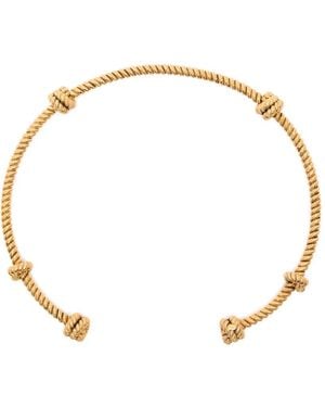 Aurelie Bidermann Palazzo Knotted Rope-Effect Necklace - Metallic