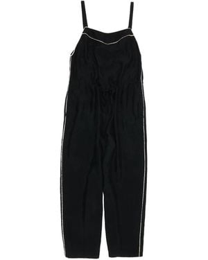 Bimba Y Lola Drawstring Pipe-Trim Detailing Jumpsuit - Black