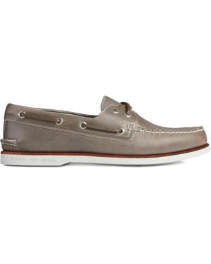 Sperry Top-Sider Leather Boat Shoes - Gray