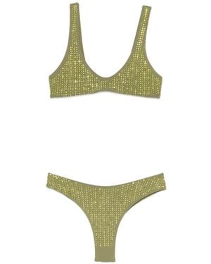VENUJA Crystal-Embellished Bikini - Green