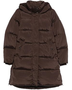 Woolrich Hooded Quilted Coat - Brown