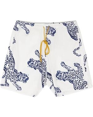 Rhude Animal-Print Swim Shorts - Blue