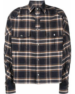 GmbH Check-Print Button-Up Shirt - Black