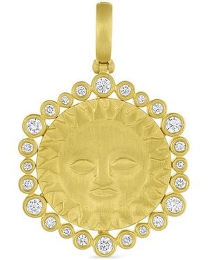 LEIGH MAXWELL Colgante Sun Halo En Oro Amarillo De 18 Ct Con Diamantes - Metálico