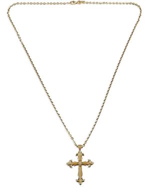 Emanuele Bicocchi Fleury Cross Pendant Necklace - Metallic