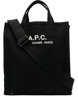 A.P.C. Shopper Mit Logo-Print - Schwarz