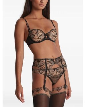 Aubade Hypnolove Embroidered Underwired Bra - Brown