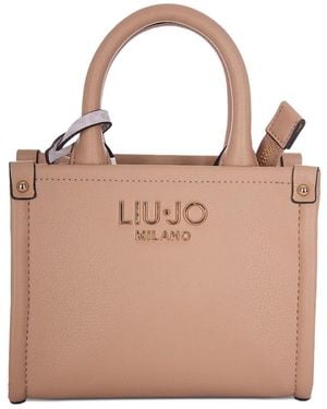 Liu Jo Charm-Detail Tote Bag - Natural