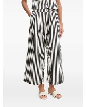 Lola Casademunt Stripe-Pattern Pleated Trousers - Blue