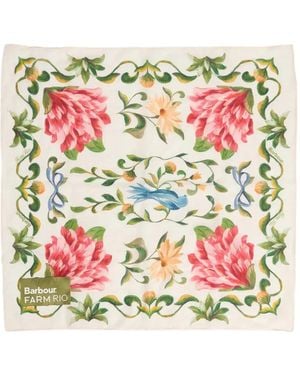 Barbour Farm Rio Azelia Floral-Print Scarf - Natural