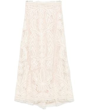 P.A.R.O.S.H. Nixie Midi Skirt - Natural