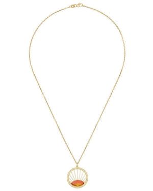 Andrea Fohrman 18kt Yellow Gold Diamond Sunset Pendant Necklace - White