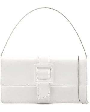 Manolo Blahnik Clutch Maycap Con Fibbia - Bianco