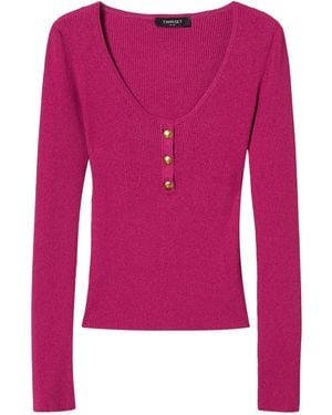 Twinset Ribgebreide Trui - Roze