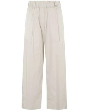 Myths Pantalones rectos de algodón - Blanco