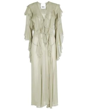 Erika Cavallini Semi Couture Ruffled Maxi Dress - White